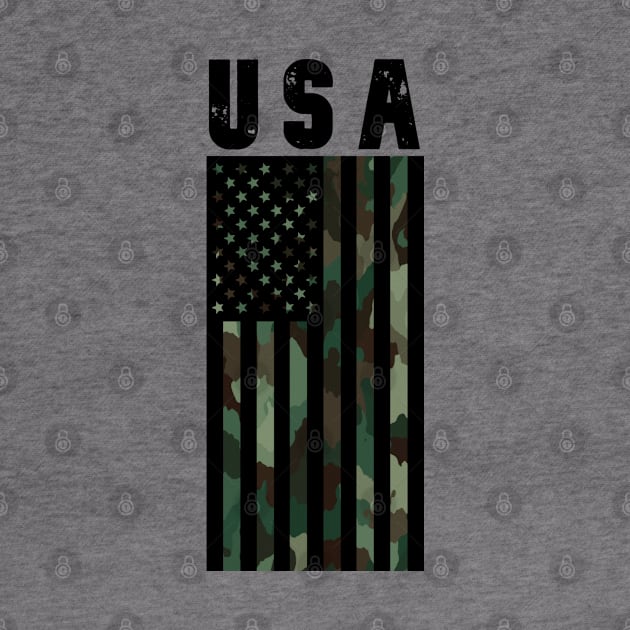 USA Camo Flag by Designs by Dyer